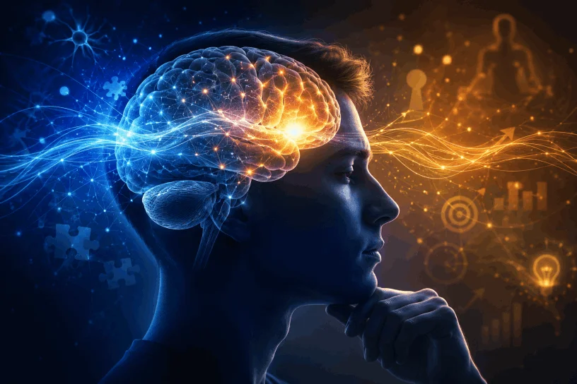 Illustration representing focus and personal development